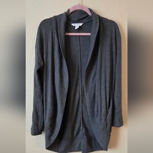 Athleta Charcoal Open Front Cardigan